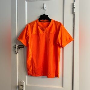 2-pack Youth L & XL Boys Neon Orange sports football Jersey shirt v neck